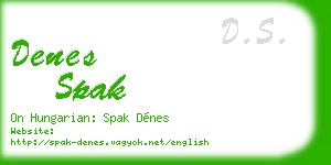 denes spak business card